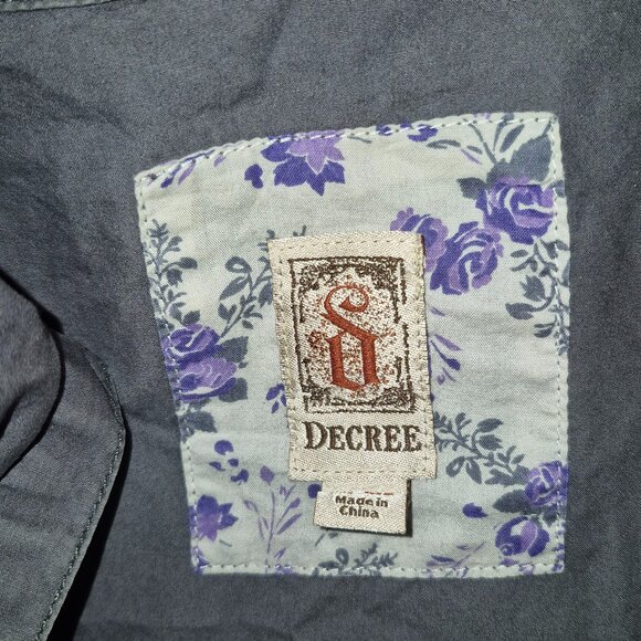 DECREE lightweight utility jacket. Green, zippered front, flip up collar, XL - Picture 16 of 16